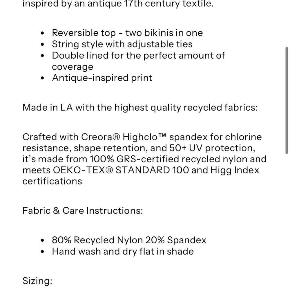 Reversible Patchwork Bikini Top - Victorian Coral… - image 6